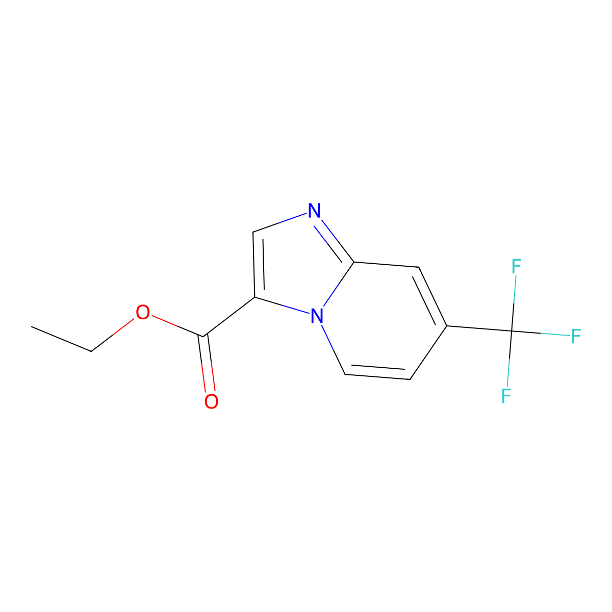 Ethyl 7-(trifluoromethyl)imidazo[1,2-a]pyridine-3-carboxylate molecular structure, CAS 1397206-76-6