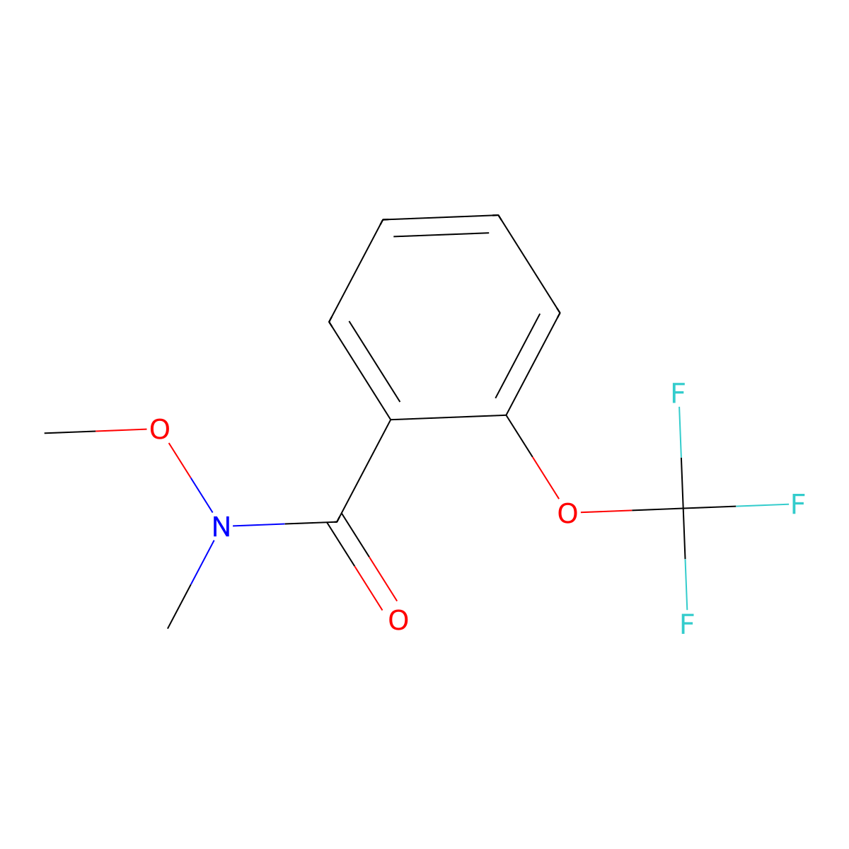 N-Methoxy-N-methyl-2-(trifluoromethoxy)benzamide molecular structure, CAS 1397216-10-2