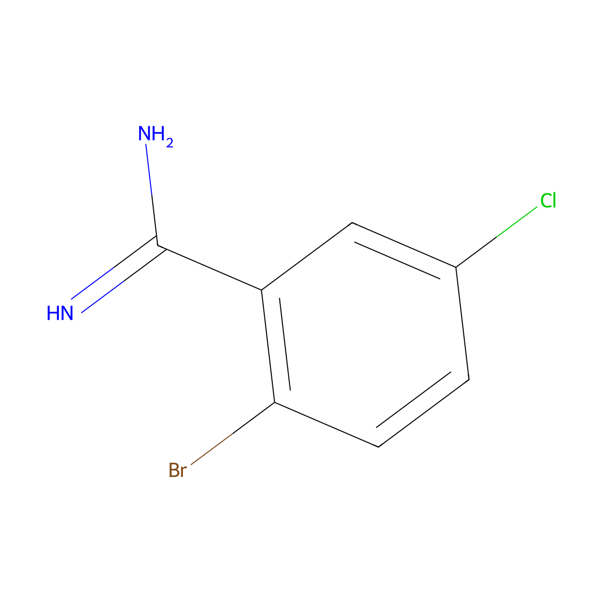 2-Bromo-5-chlorobenzimidamide molecular structure, CAS 1397217-63-8