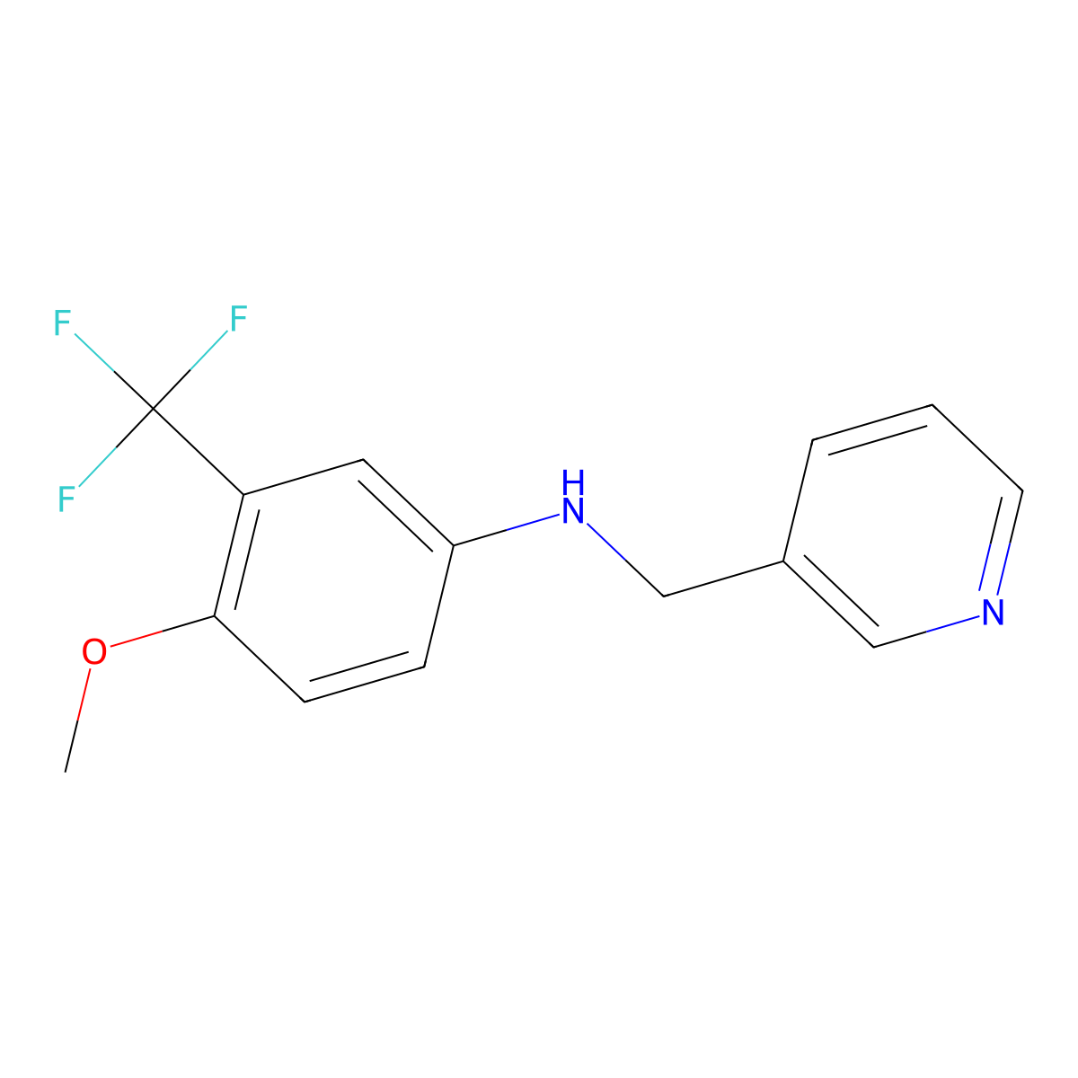 4-methoxy-N-(pyridin-3-ylmethyl)-3-(trifluoromethyl)aniline molecular structure, CAS 1397224-84-8