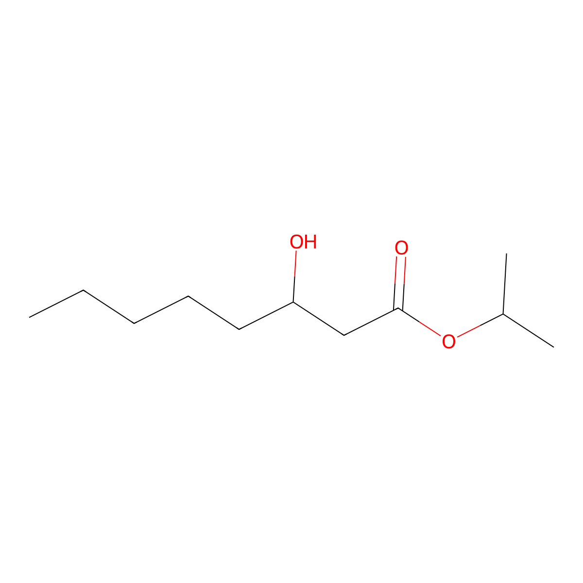 Isopropyl 3-hydroxyoctanoate molecular structure, CAS 1397232-89-1