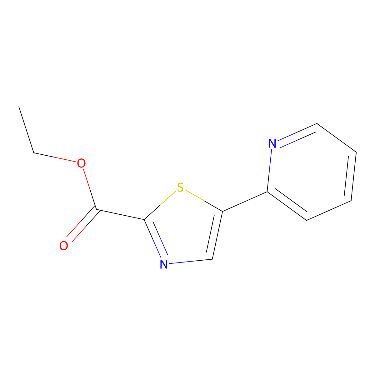 Ethyl 5-(pyridin-2-YL)thiazole-2-carboxylate molecular structure, CAS 1397236-74-6