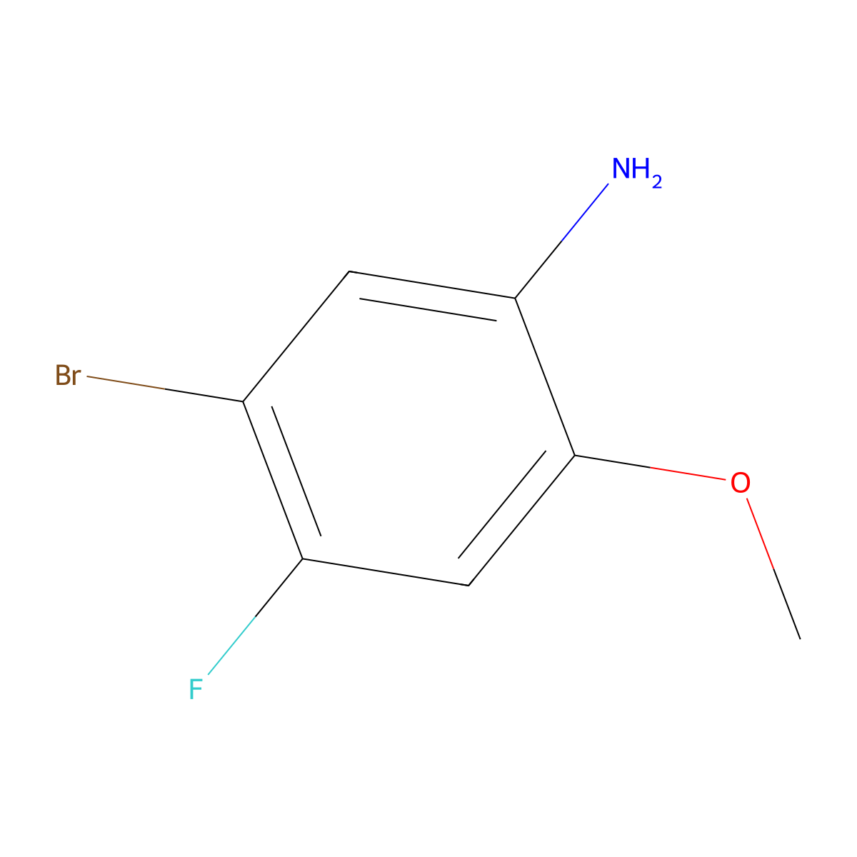 5-Bromo-4-fluoro-2-methoxyaniline molecular structure, CAS 1397237-98-7