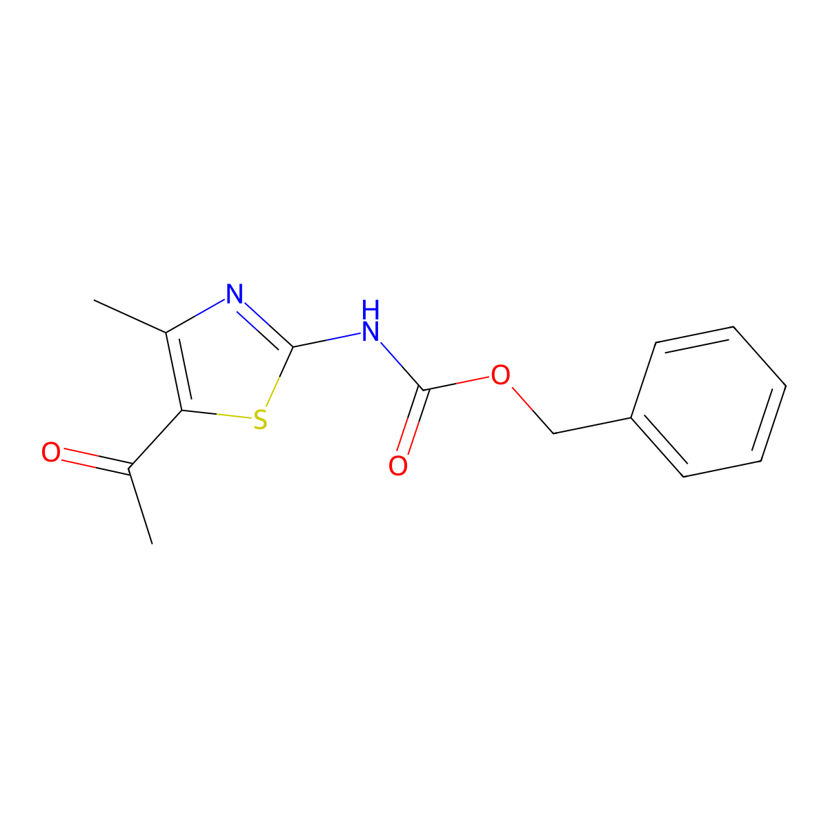 benzyl N-(5-acetyl-4-methyl-1,3-thiazol-2-yl)carbamate molecular structure, CAS 1397243-24-1