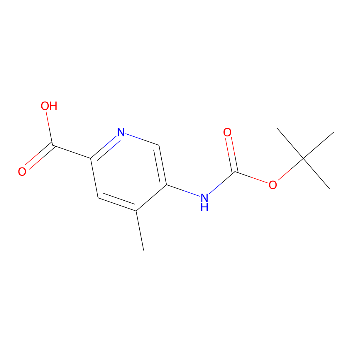 5-{[(Tert-butoxy)carbonyl]amino}-4-methylpyridine-2-carboxylic acid molecular structure, CAS 1397243-33-2
