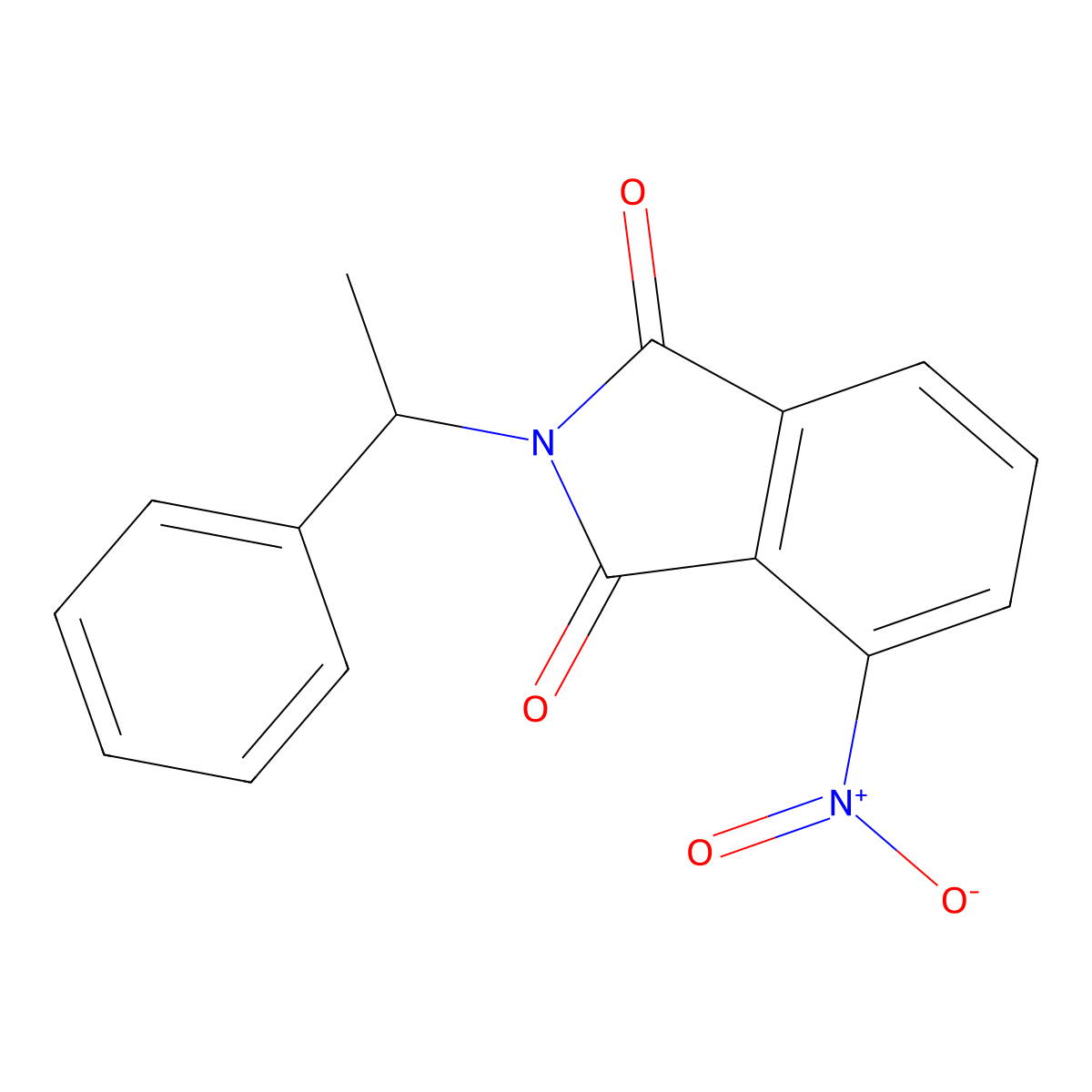 4-nitro-2-(1-phenylethyl)-1H-isoindole-1,3(2H)-dione molecular structure, CAS 139725-18-1