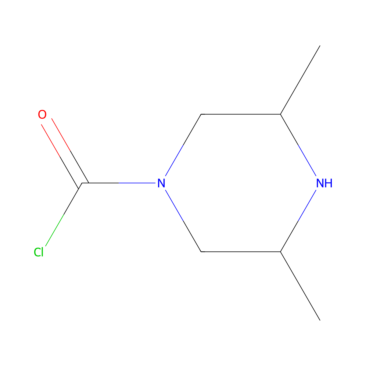 (3R,5S)-3,5-dimethylpiperazine-1-carbonyl chloride molecular structure, CAS 1397264-13-9