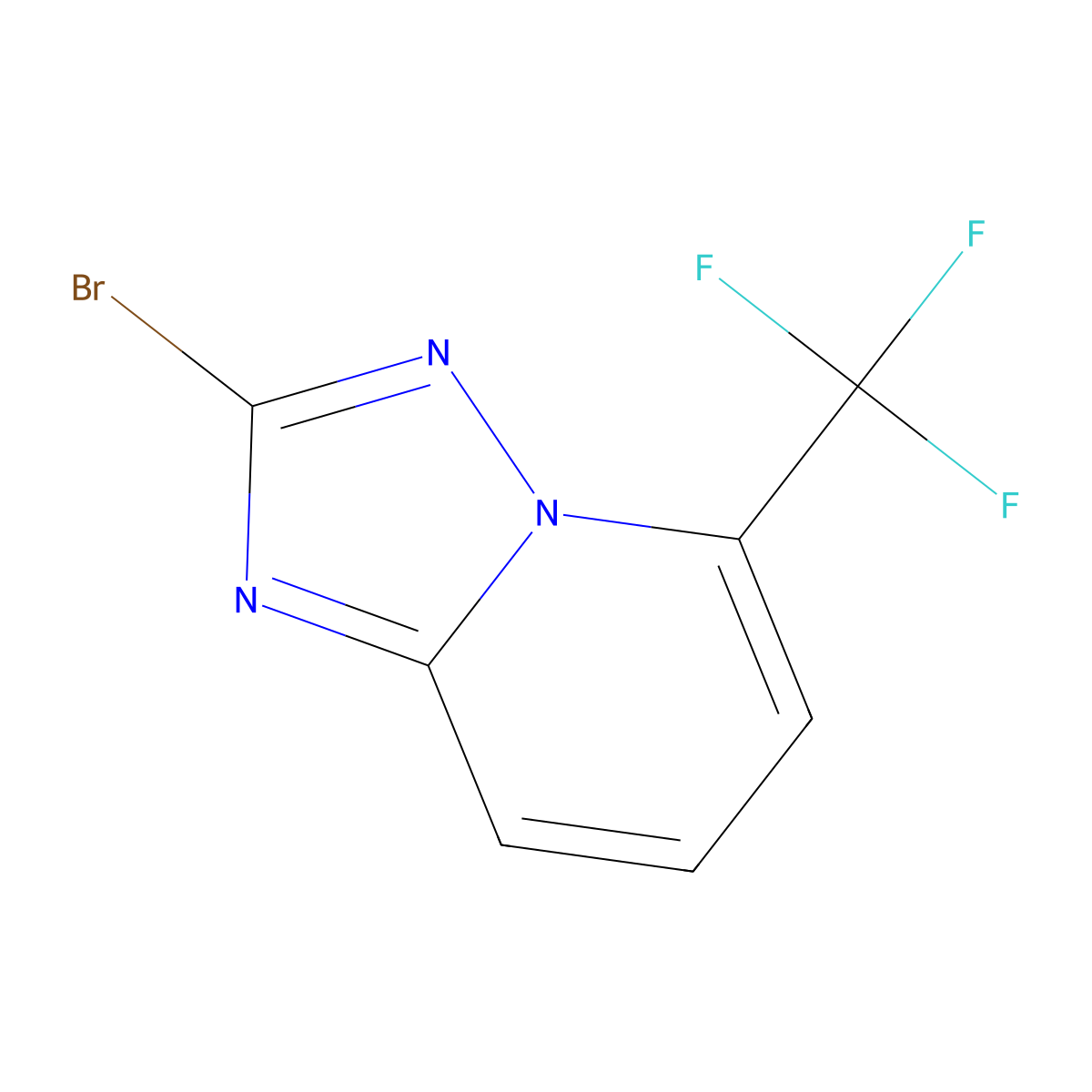 2-Bromo-5-(trifluoromethyl)-(1,2,4)triazolo(1,5-a)pyridine molecular structure, CAS 1397287-45-4