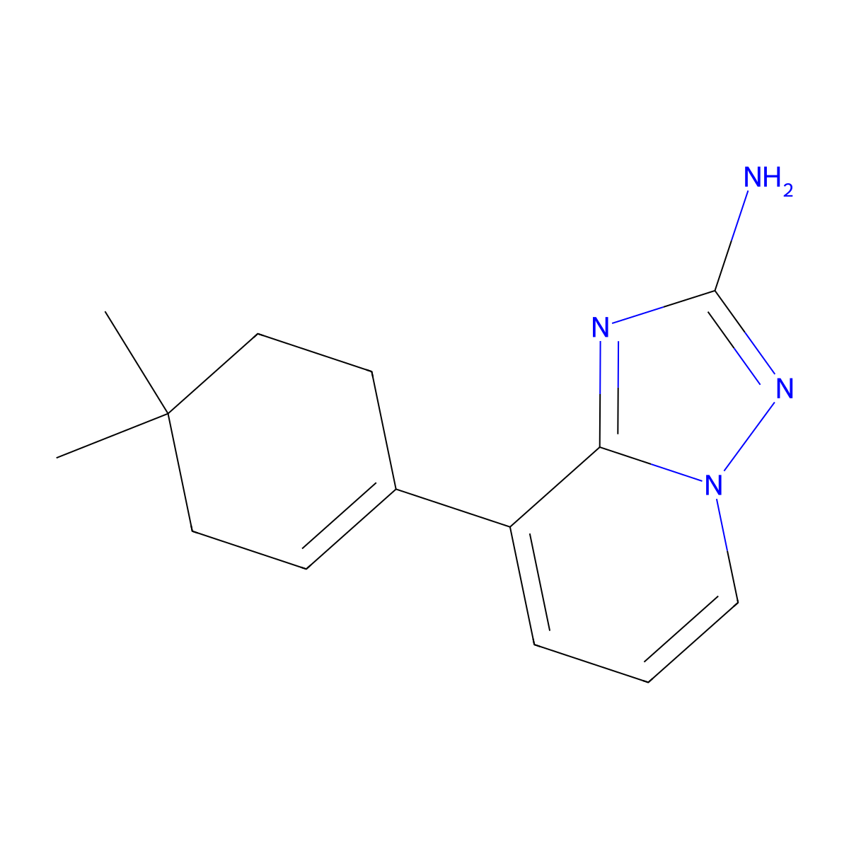 8-(4,4-Dimethylcyclohex-1-EN-1-YL)-[1,2,4]triazolo[1,5-A]pyridin-2-amine molecular structure, CAS 1397287-49-8