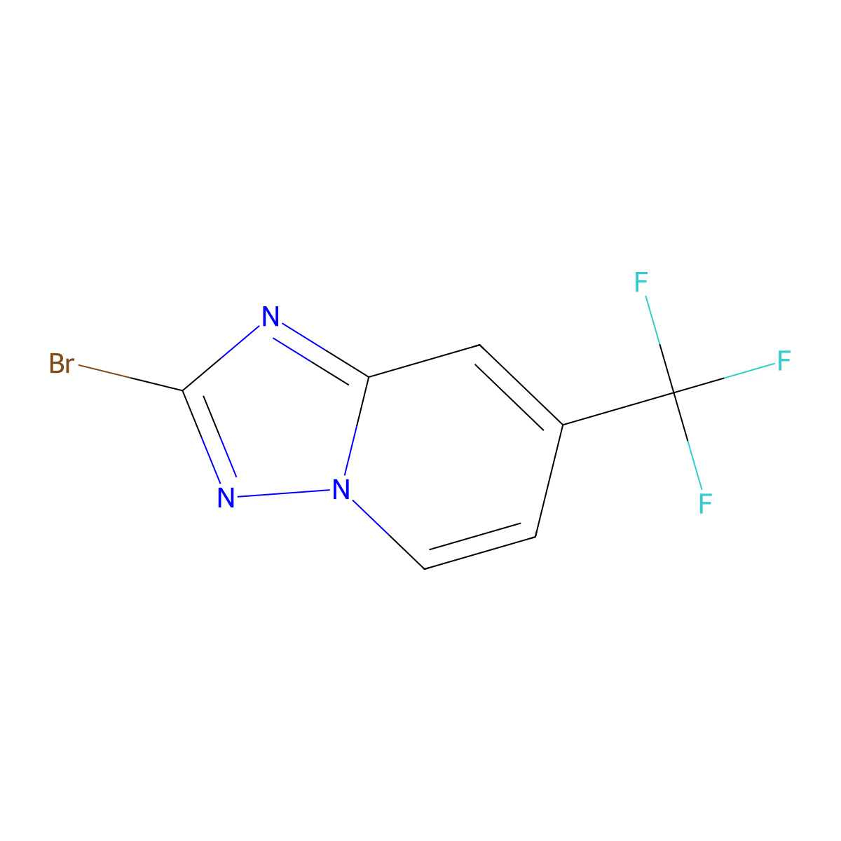 2-Bromo-7-(trifluoromethyl)-[1,2,4]triazolo[1,5-a]pyridine molecular structure, CAS 1397287-53-4