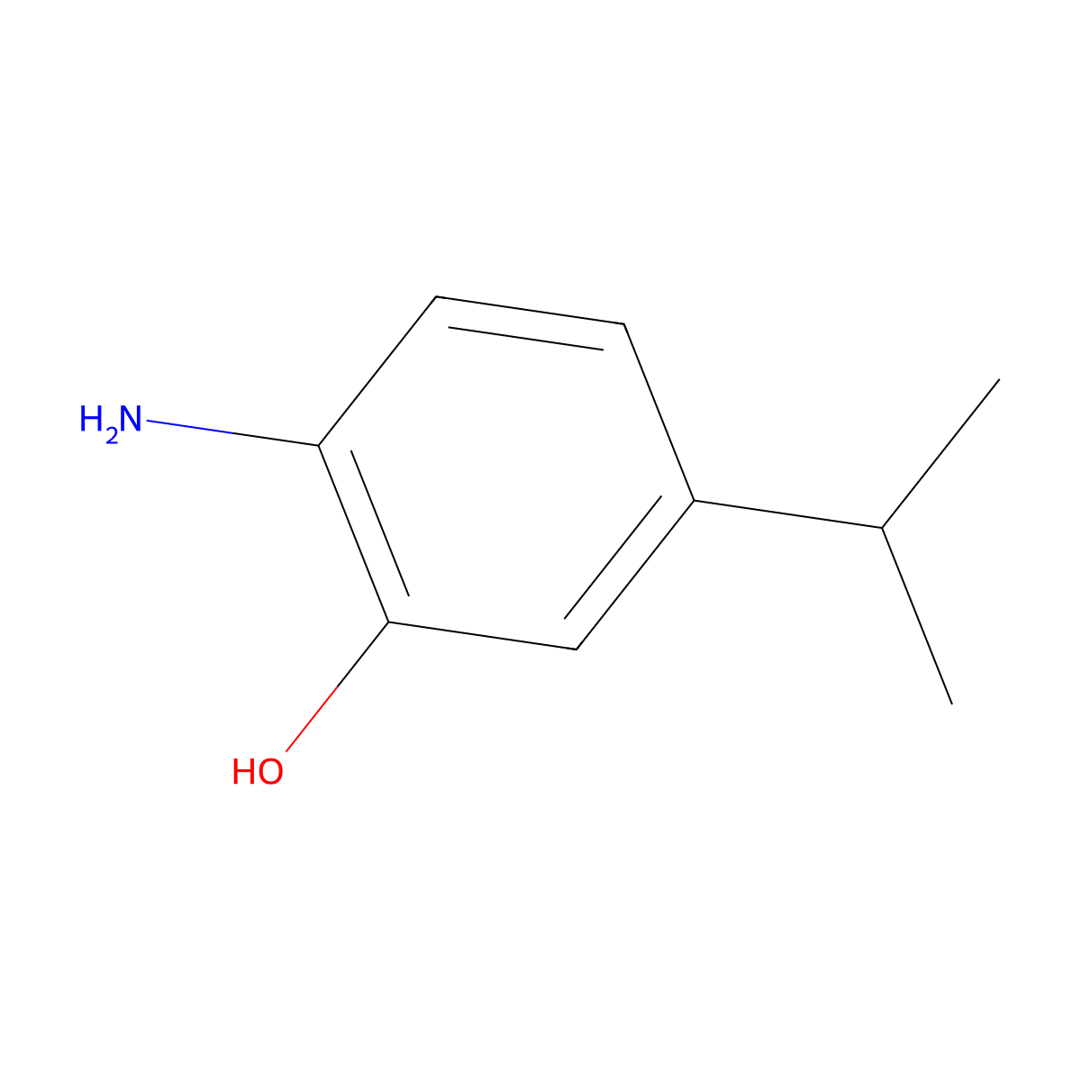 2-Amino-5-isopropylphenol molecular structure, CAS 139729-85-4