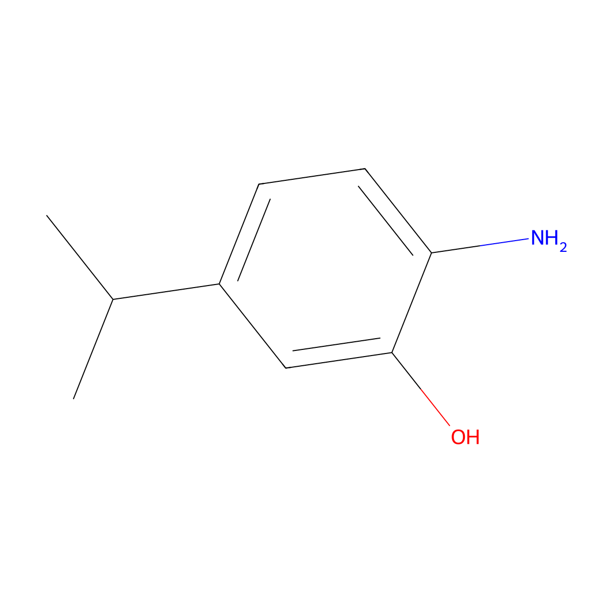 2-Amino-5-isopropylphenol molecular structure, CAS 139729-85-4