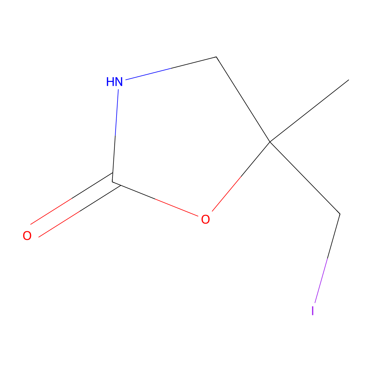5-(Iodomethyl)-5-methyloxazolidin-2-one molecular structure, CAS 1397293-43-4