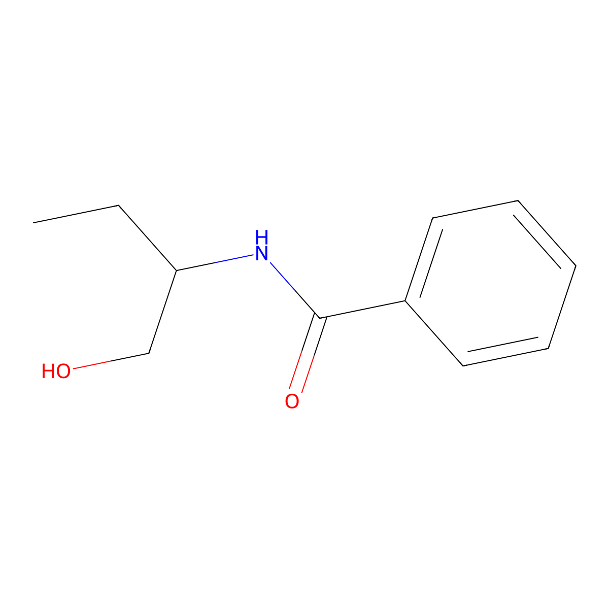 N-(1-hydroxybutan-2-yl)benzamide molecular structure, CAS 13973-26-7