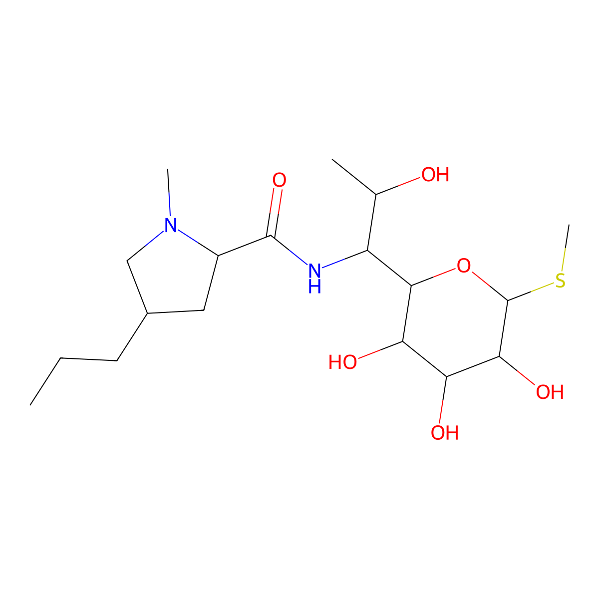 Lincomycine molecular structure, CAS 1397321-28-6
