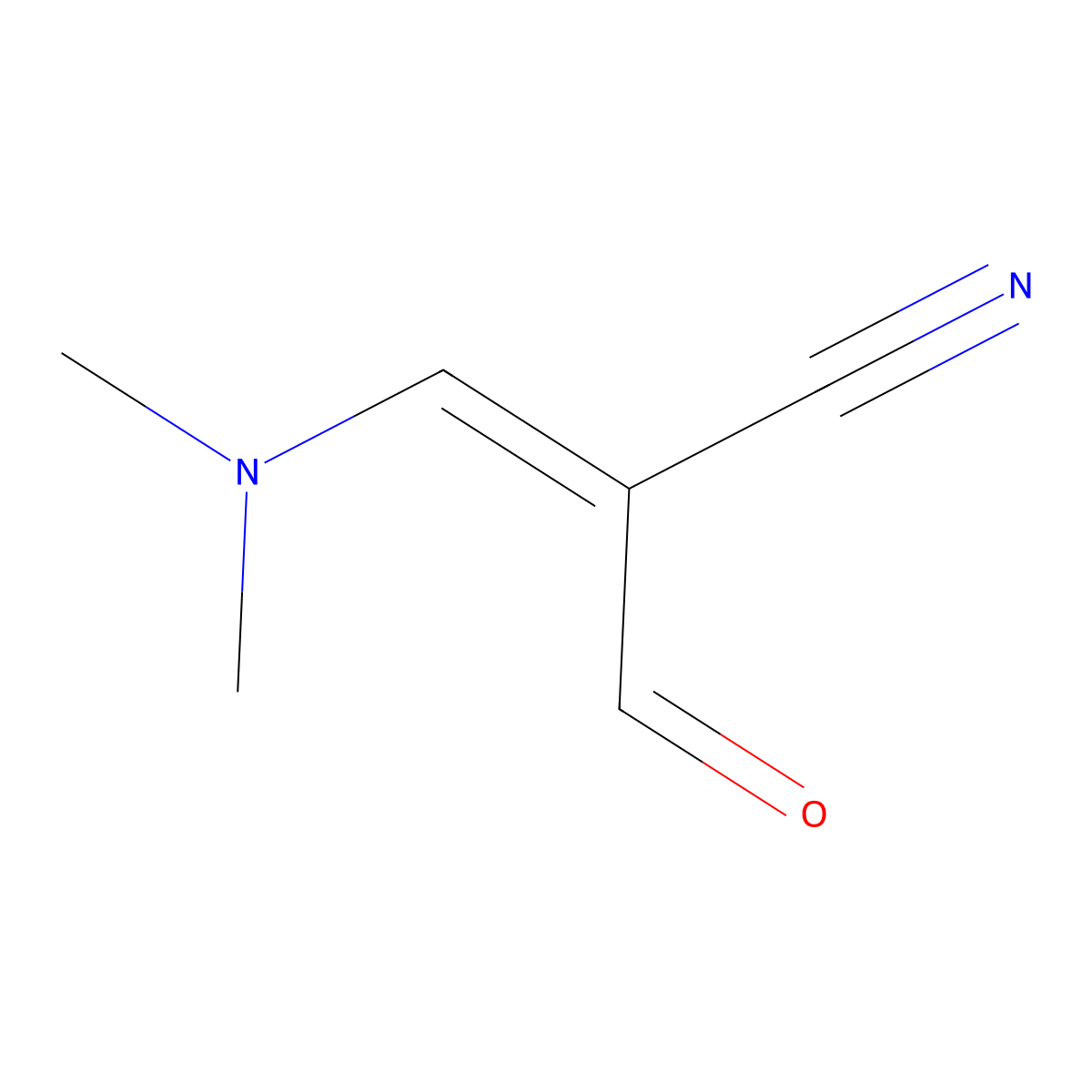 2-Cyano-3-dimethylaminoacrolein molecular structure, CAS 13974-68-0