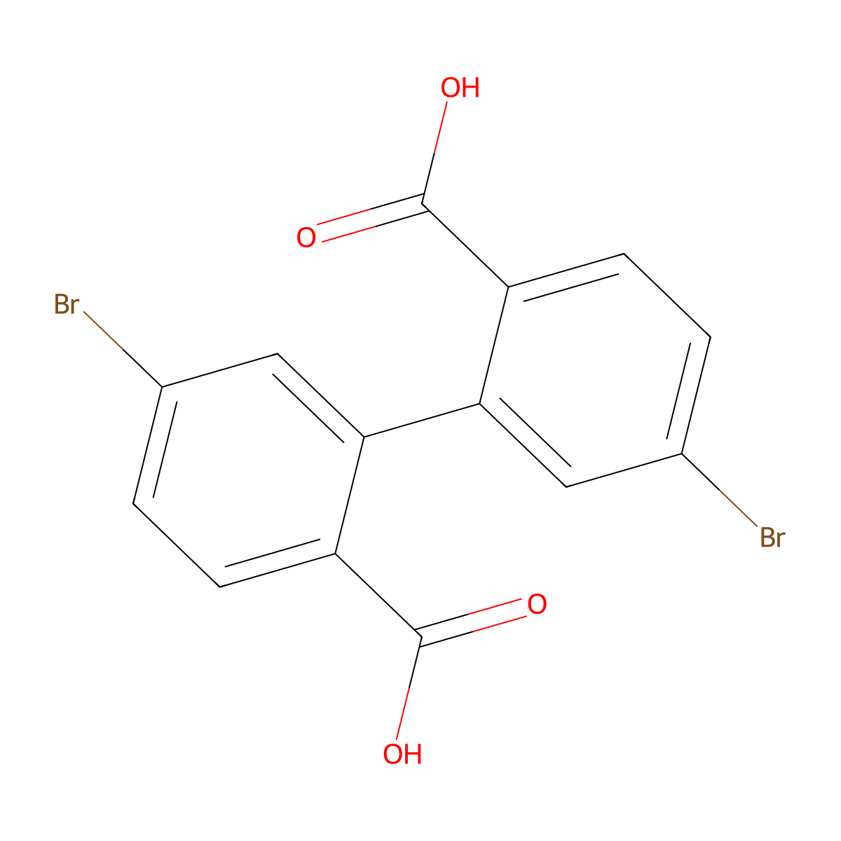 Diphenic acid, 5,5'-dibromo- molecular structure, CAS 13974-99-7