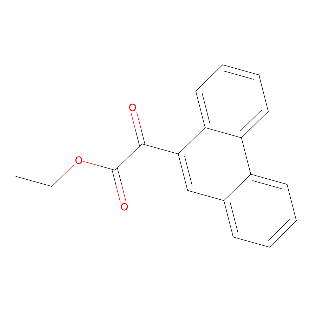 Ethyl 9-phenanthroylformate molecular structure, CAS 139746-29-5