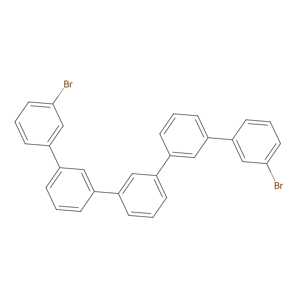 3,3''''-Dibromo-1,1':3',1'':3'',1''':3''',1''''-quinquephenyl molecular structure, CAS 13975-06-9