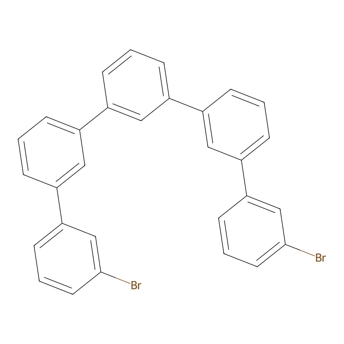 3,3''''-Dibromo-1,1':3',1'':3'',1''':3''',1''''-quinquephenyl molecular structure, CAS 13975-06-9