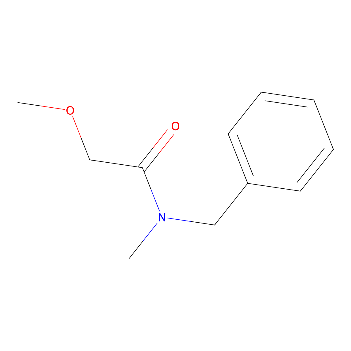 N-benzyl-2-methoxy-N-methylacetamide molecular structure, CAS 139765-14-3