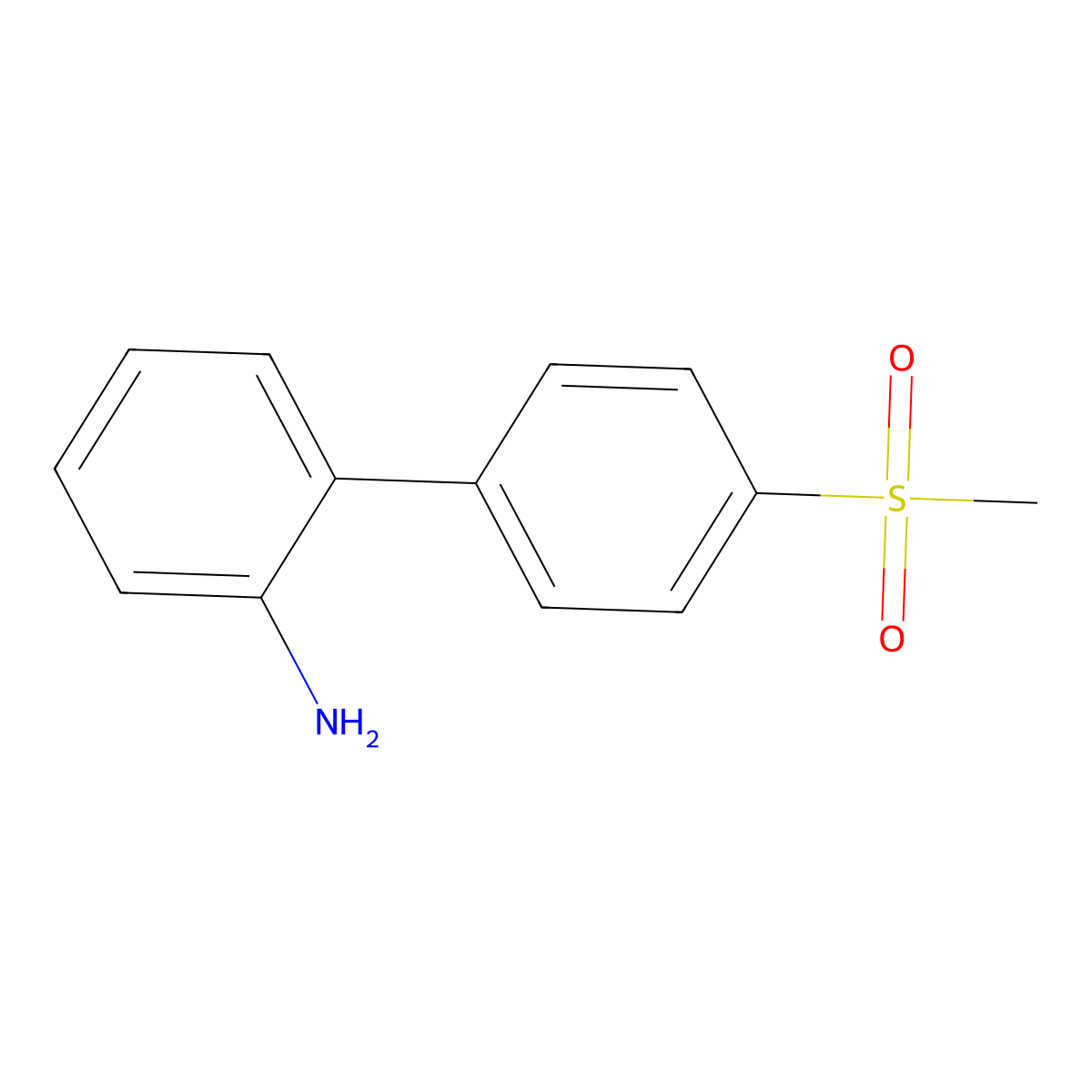 4'-(Methylsulfonyl)[1,1'-biphenyl]-2-amine molecular structure, CAS 139768-67-5