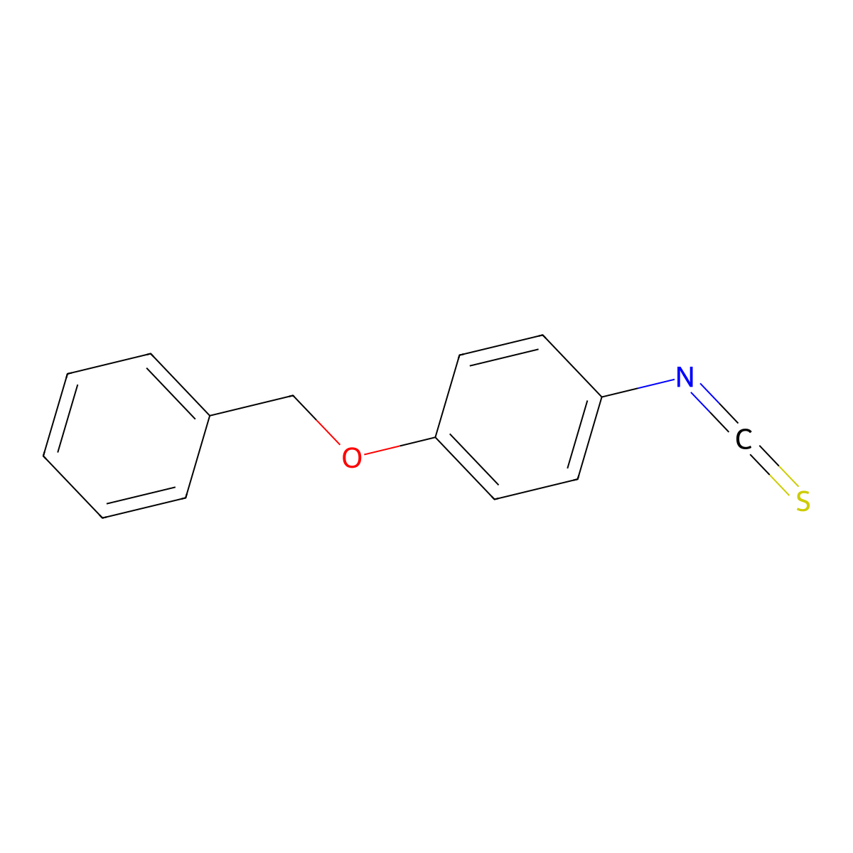 4-Benzyloxyphenyl isothiocyanate molecular structure, CAS 139768-71-1