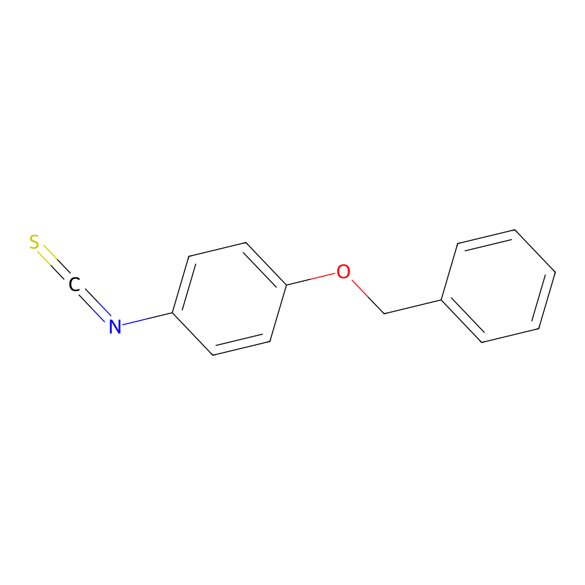4-Benzyloxyphenyl isothiocyanate molecular structure, CAS 139768-71-1