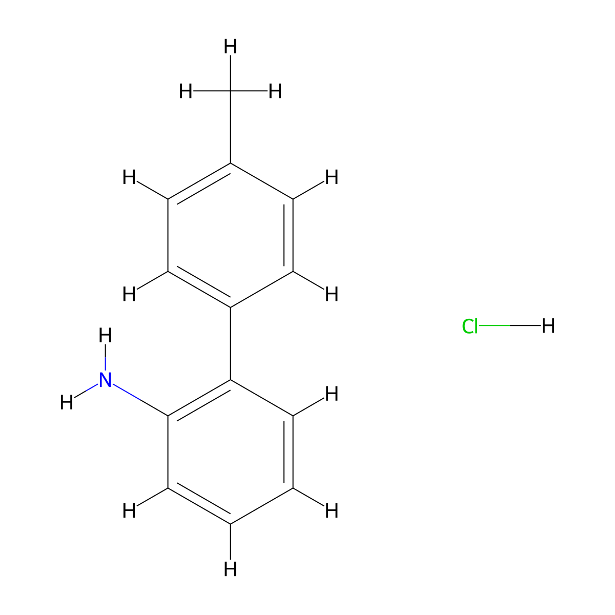 2-Amino-4'-methylbiphenyl hydrochloride molecular structure, CAS 139769-19-0