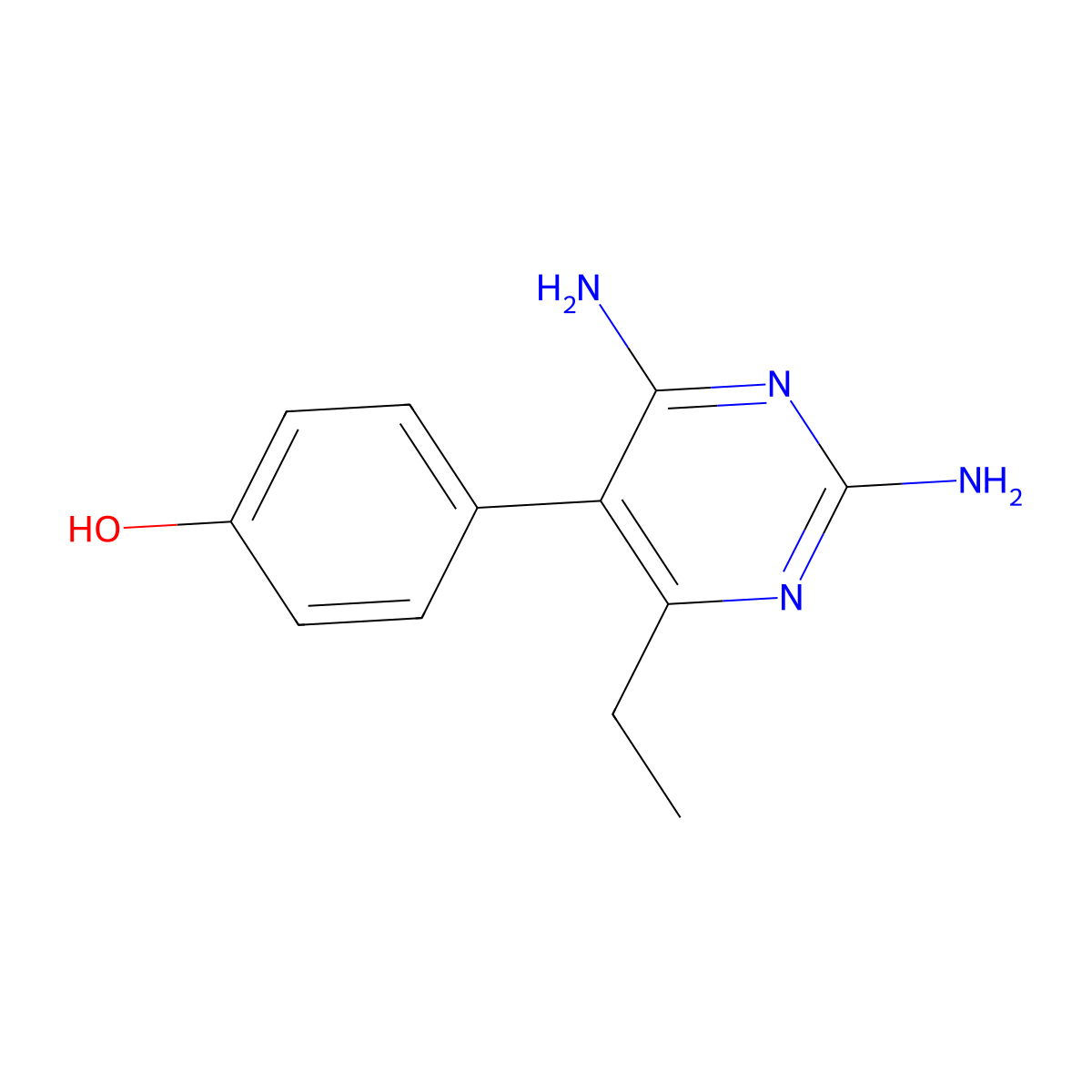 4-(2,4-Diamino-6-ethylpyrimidin-5-yl)phenol molecular structure, CAS 1397693-25-2