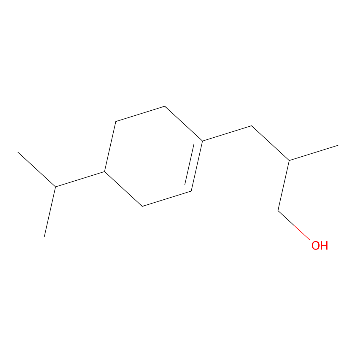 2-Methyl-3-[4-(propan-2-yl)cyclohex-1-en-1-yl]propan-1-ol molecular structure, CAS 13977-20-3