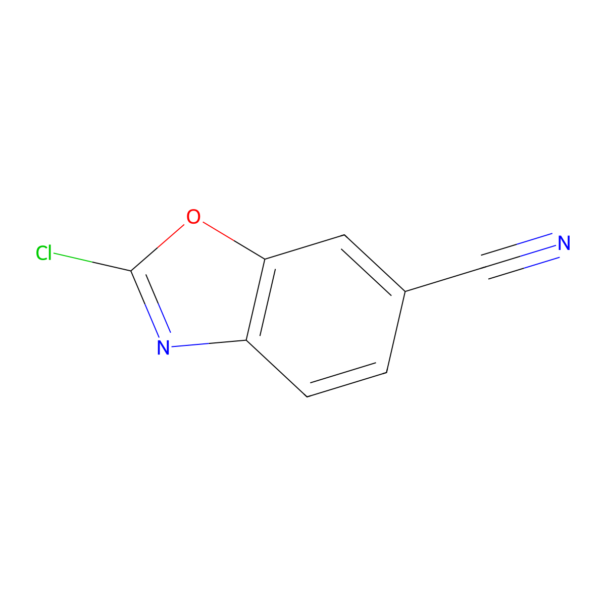 2-Chloro-1,3-benzoxazole-6-carbonitrile molecular structure, CAS 1397706-42-1