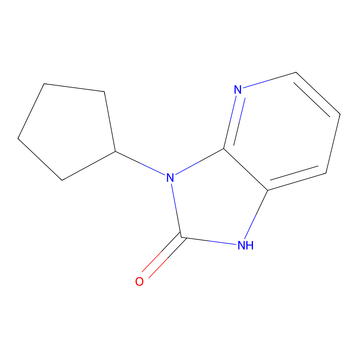 3-Cyclopentyl-1,3-dihydro-2H-imidazo[4,5-b]pyridin-2-one molecular structure, CAS 1397718-39-6