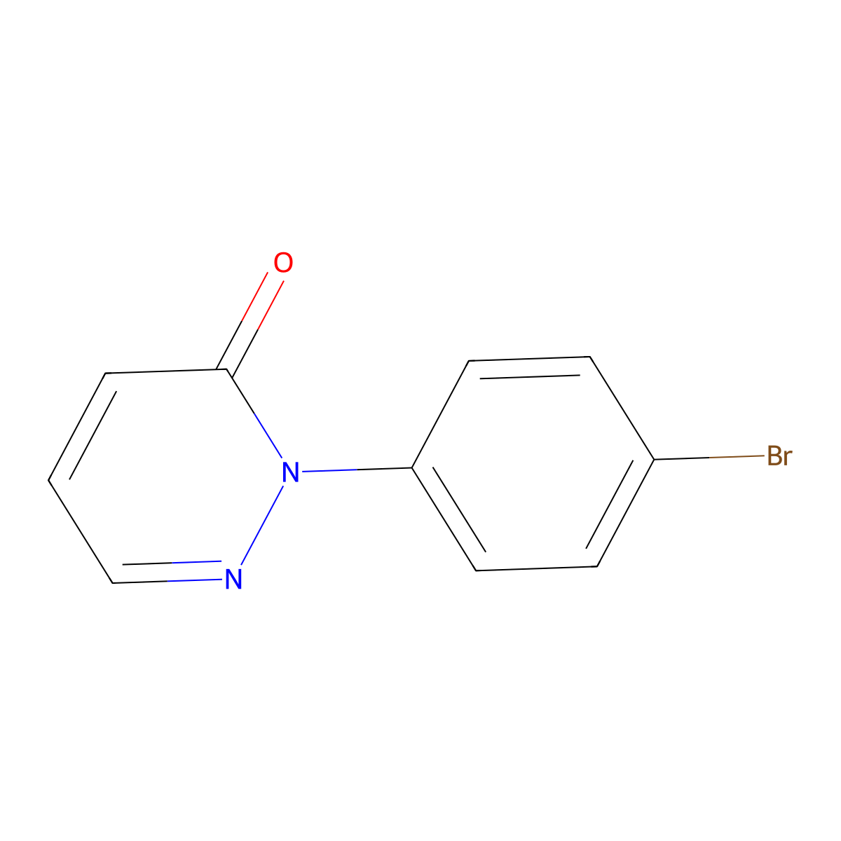 2-(4-Bromophenyl)-2,3-dihydropyridazin-3-one molecular structure, CAS 13979-00-5