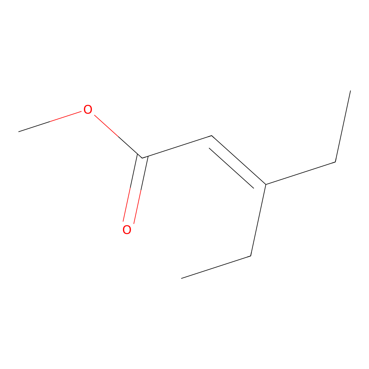 Methyl 3-ethylpent-2-enoate molecular structure, CAS 13979-17-4