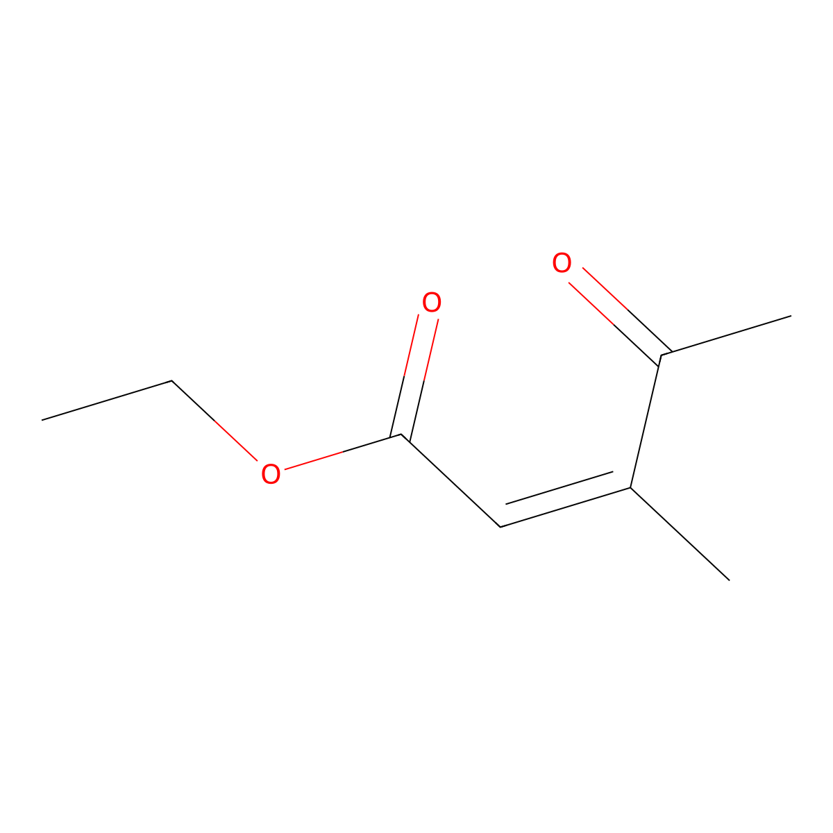 Ethyl 3-methyl-4-oxopent-2-enoate molecular structure, CAS 13979-23-2