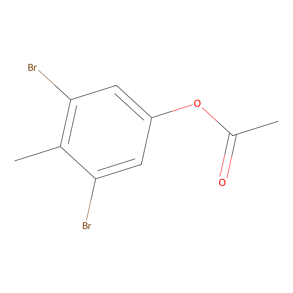 3,5-Dibromo-4-methylphenyl acetate molecular structure, CAS 13979-59-4