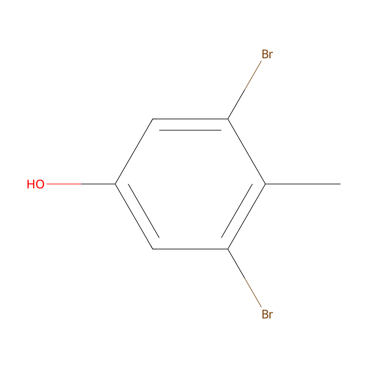 3,5-Dibromo-4-methylphenol molecular structure, CAS 13979-81-2