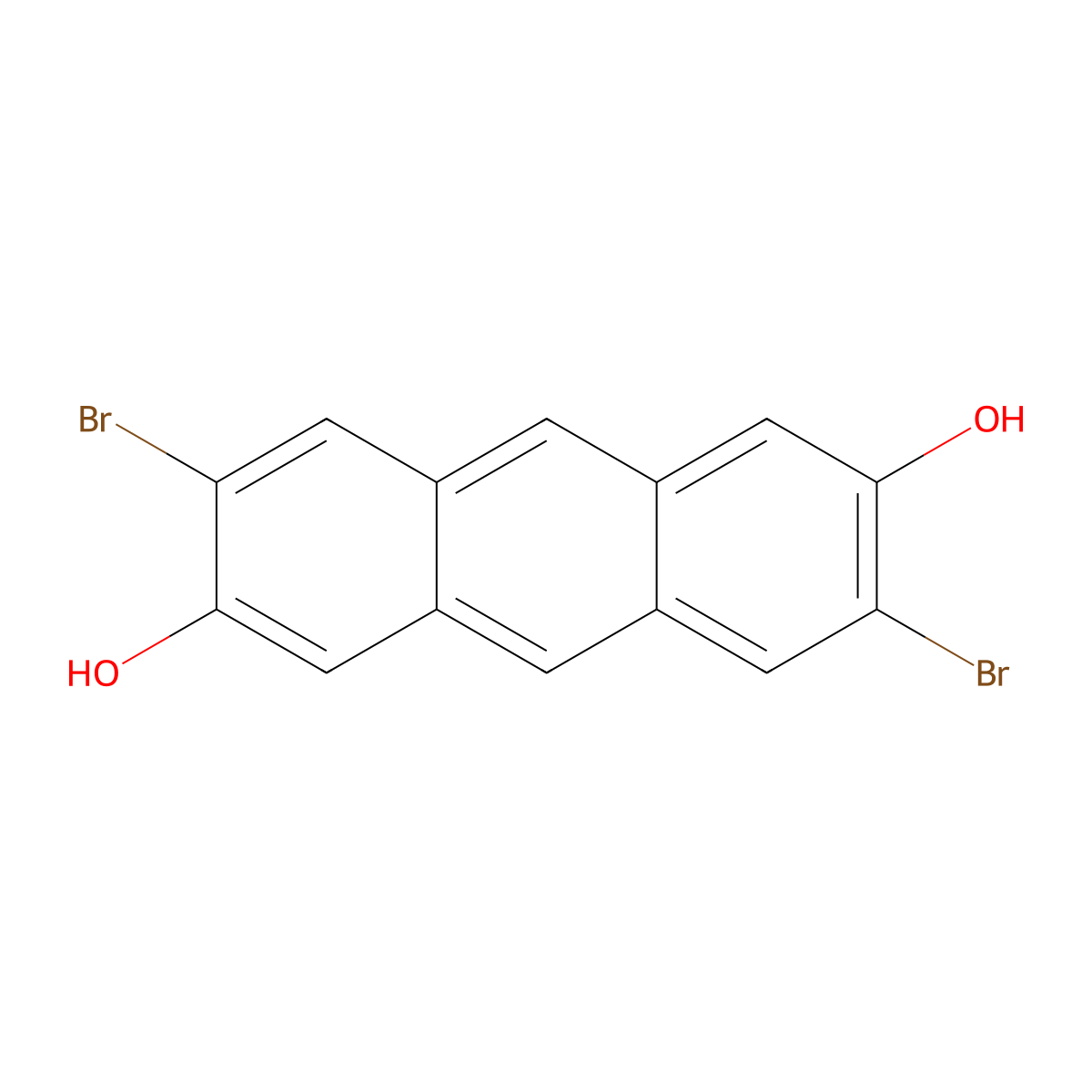 3,7-Dibromoanthracene-2,6-diol molecular structure, CAS 1397972-08-5