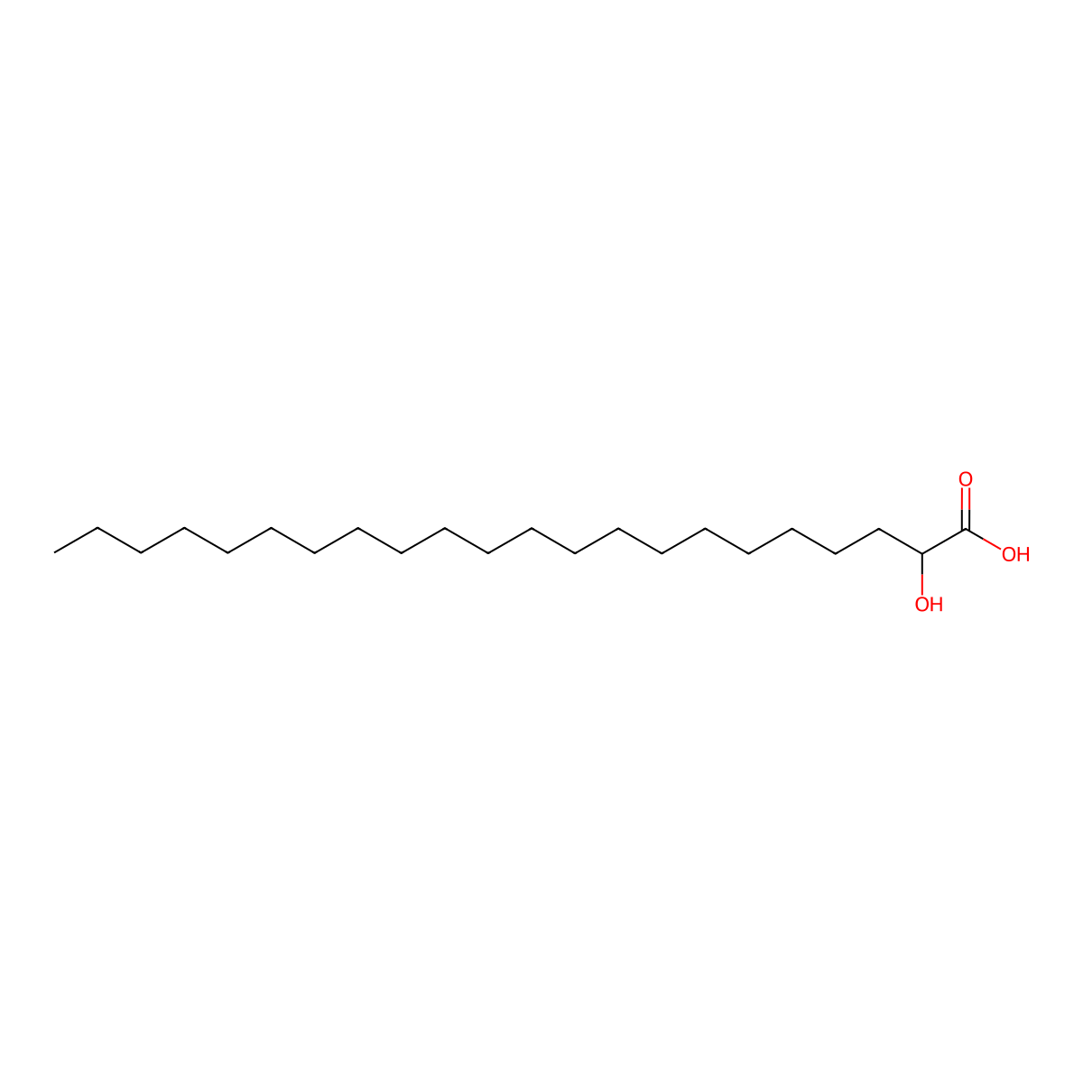 2-Hydroxydocosanoic acid molecular structure, CAS 13980-14-8