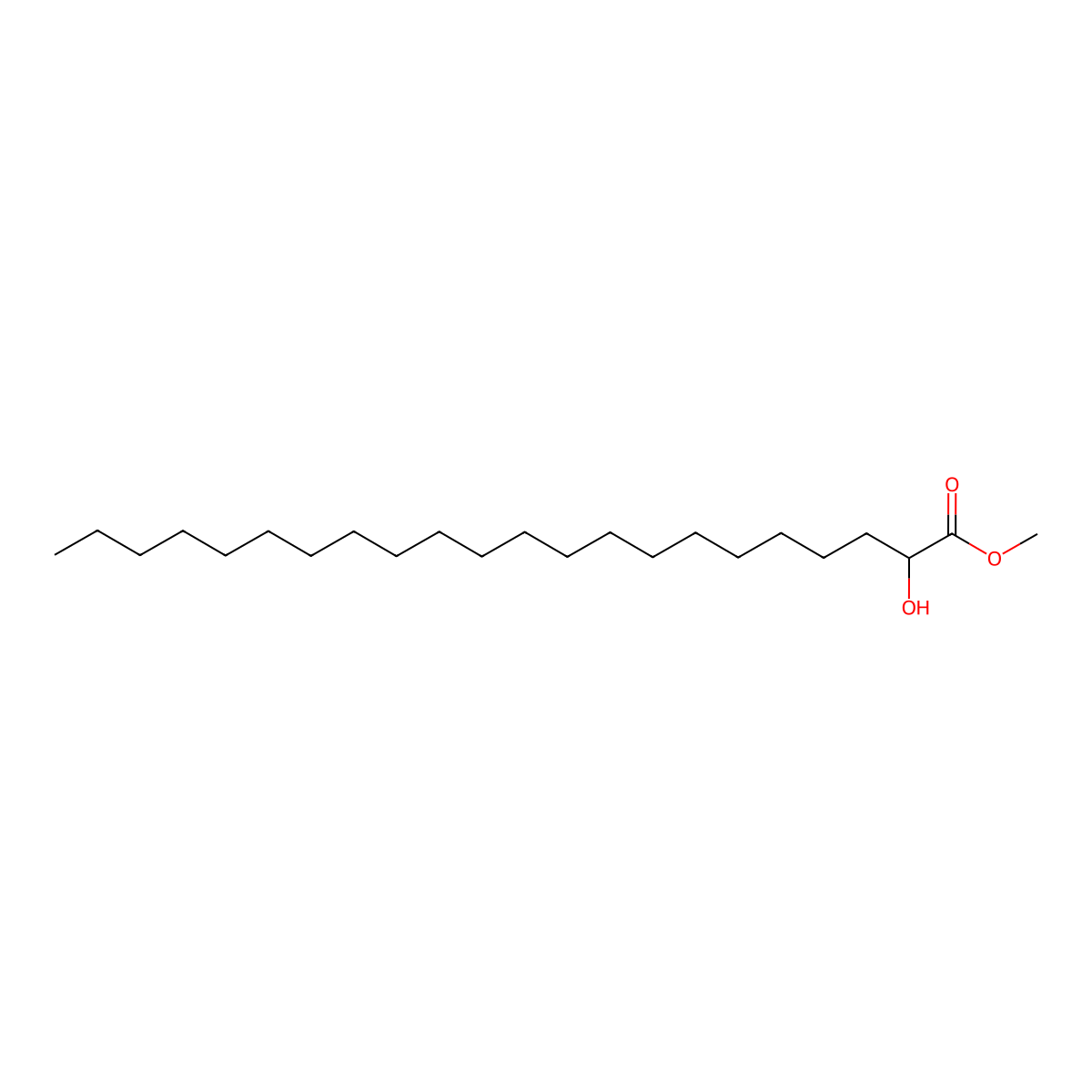 Methyl 2-hydroxydocosanoate molecular structure, CAS 13980-17-1