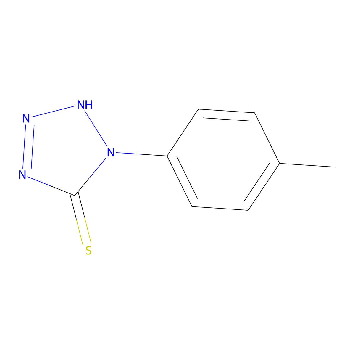 1-p-tolyl-1H-tetrazole-5-thiol molecular structure, CAS 13980-77-3