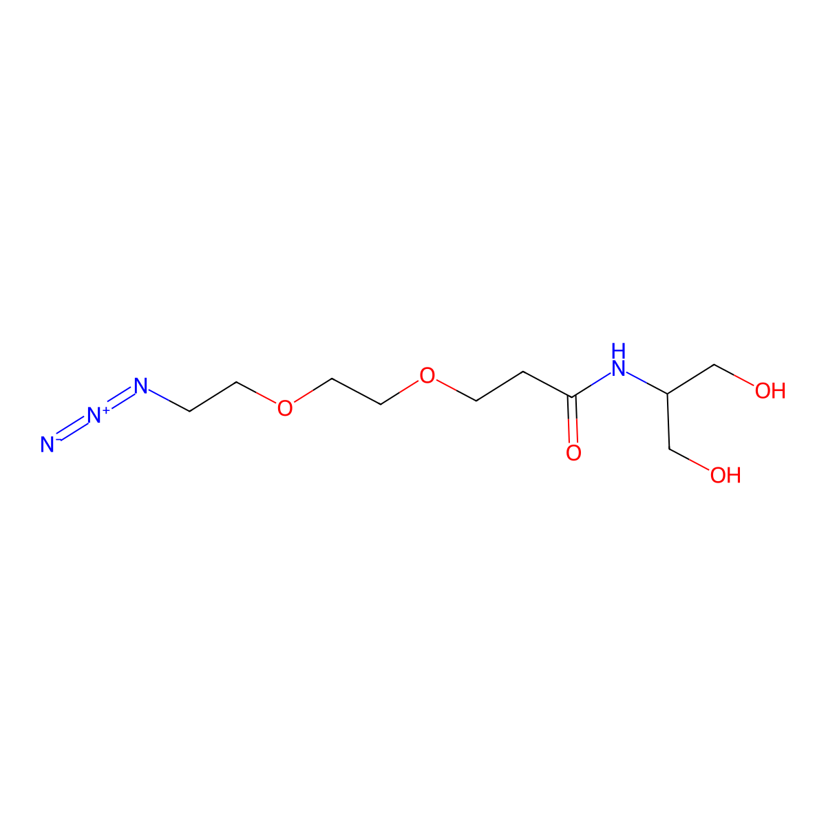 2-(Azido-PEG2-amido)-1,3-propandiol molecular structure, CAS 1398044-52-4