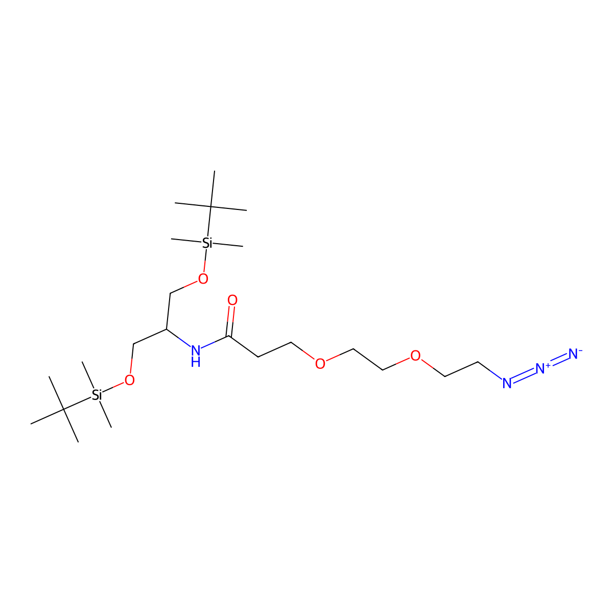 2-(Azido-PEG2-amido)-1,3-bis(tert-butyldimethylsilanoxy)propane molecular structure, CAS 1398044-56-8