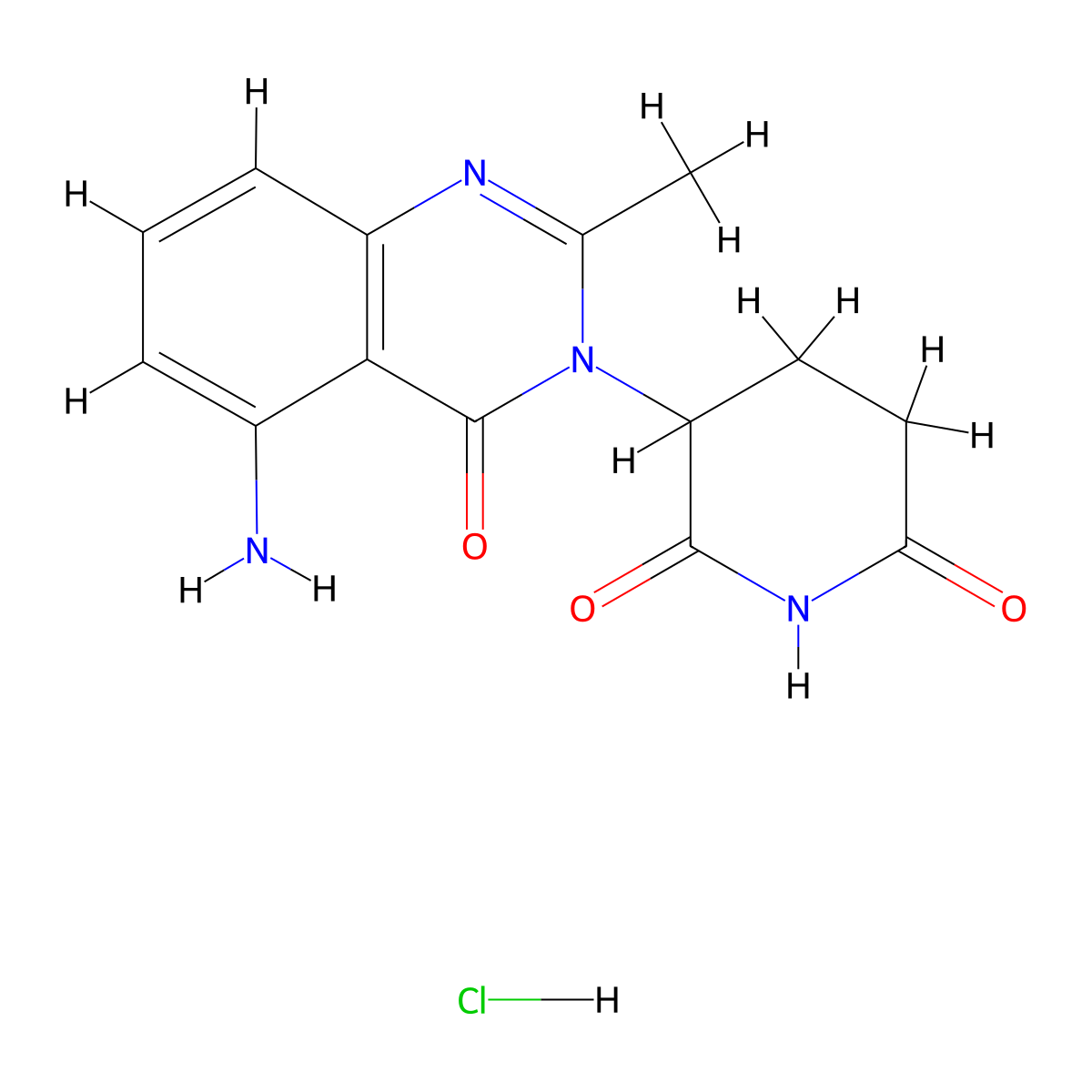 Avadomide Hydrochloride molecular structure, CAS 1398053-45-6