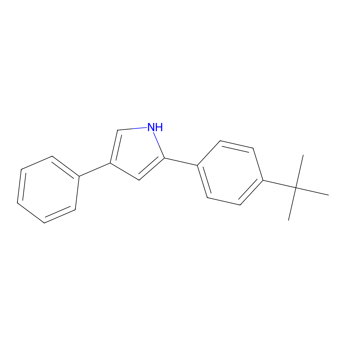 2-(4-(tert-Butyl)phenyl)-4-phenyl-1H-pyrrole molecular structure, CAS 1398056-88-6
