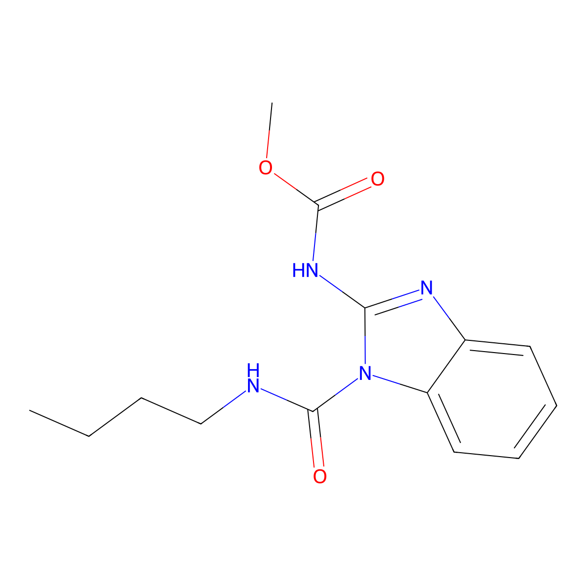 Benomyl molecular structure, CAS 1398065-98-9