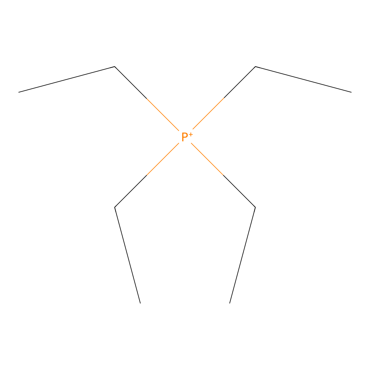 Phosphonium, tetraethyl- molecular structure, CAS 13983-95-4