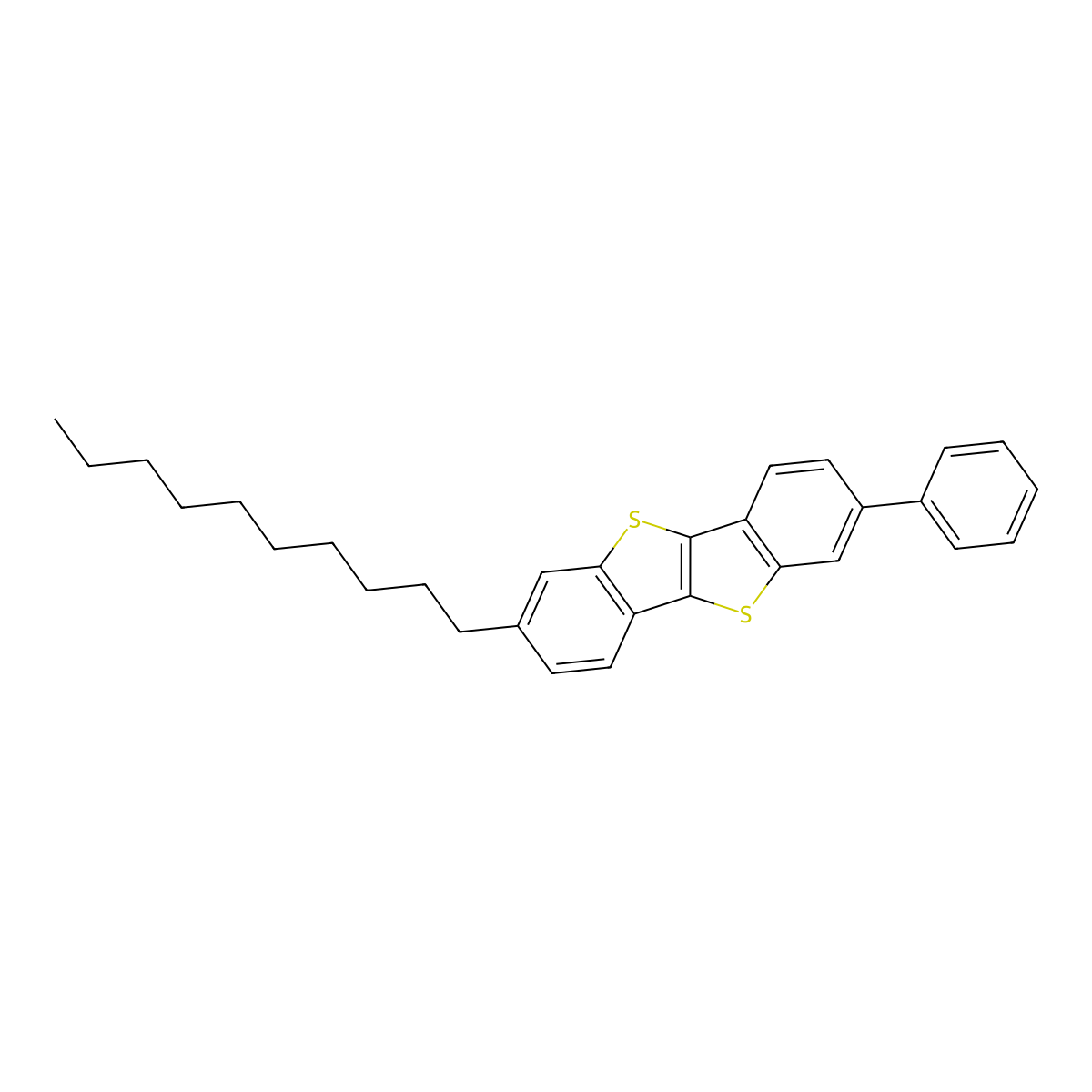 2-Decyl-7-phenyl[1]benzothieno[3,2-b][1]benzothiophene molecular structure, CAS 1398395-83-9