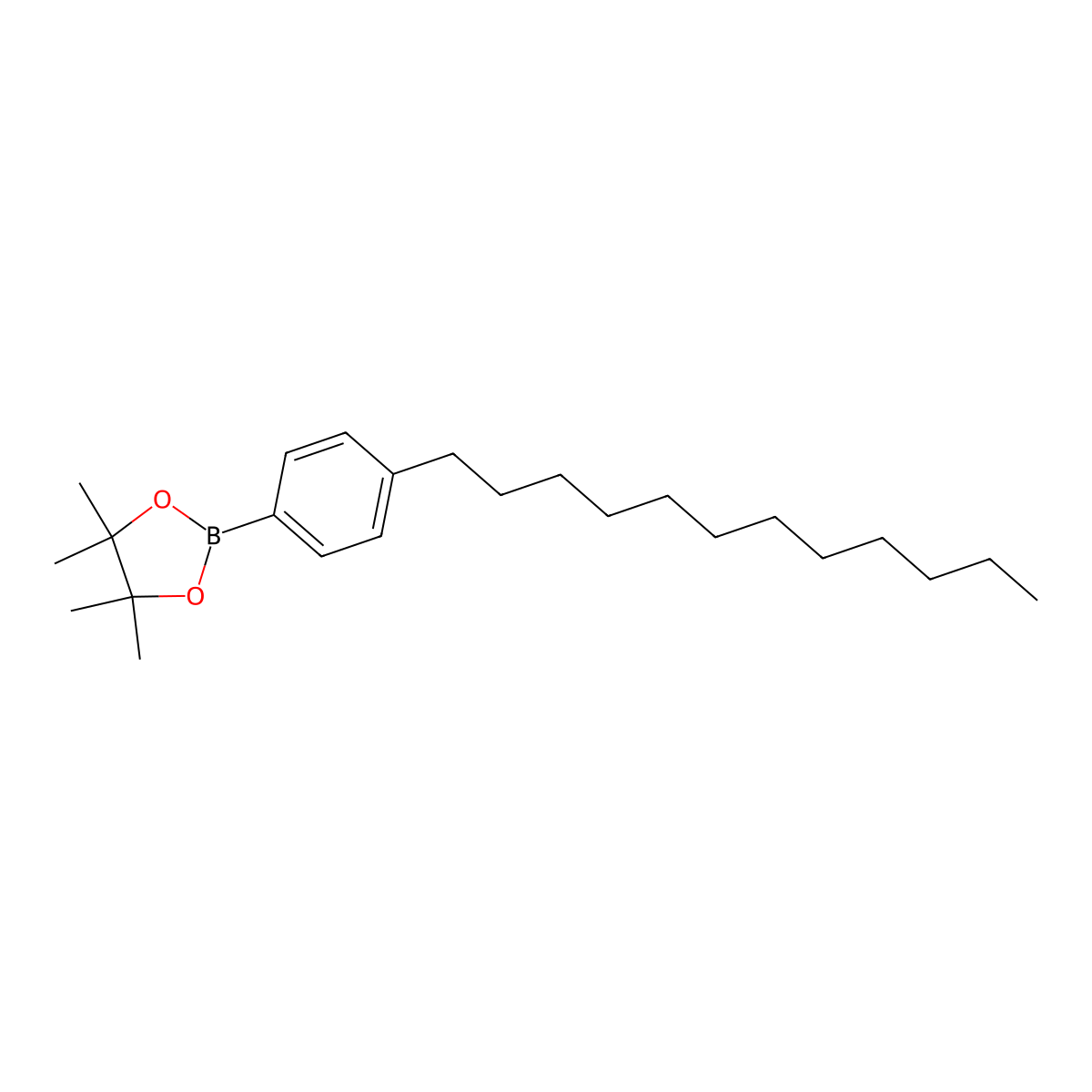 2-(4-Dodecylphenyl)-4,4,5,5-tetramethyl-1,3,2-dioxaborolane molecular structure, CAS 1398398-12-3